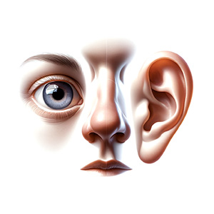 Augen, Nase und Ohr
